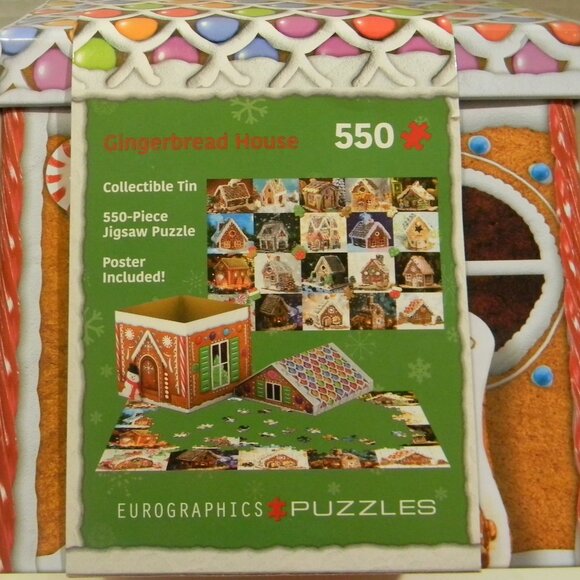 Eurographics Gingerbread House Christmas Jigsaw Puzzle in Tin 550 Piece NIP - Picture 8 of 8